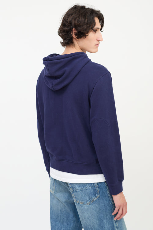 Maison Margiela Navy Cotton Deconstructed Hoodie