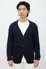 Maison Margiela Navy & Grey Knit Cardigan