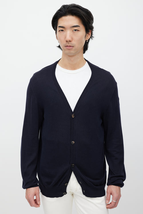 Maison Margiela Navy & Grey Knit Cardigan