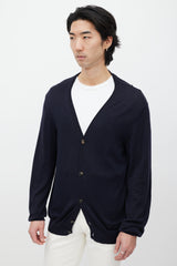 Maison Margiela Navy & Grey Knit Cardigan