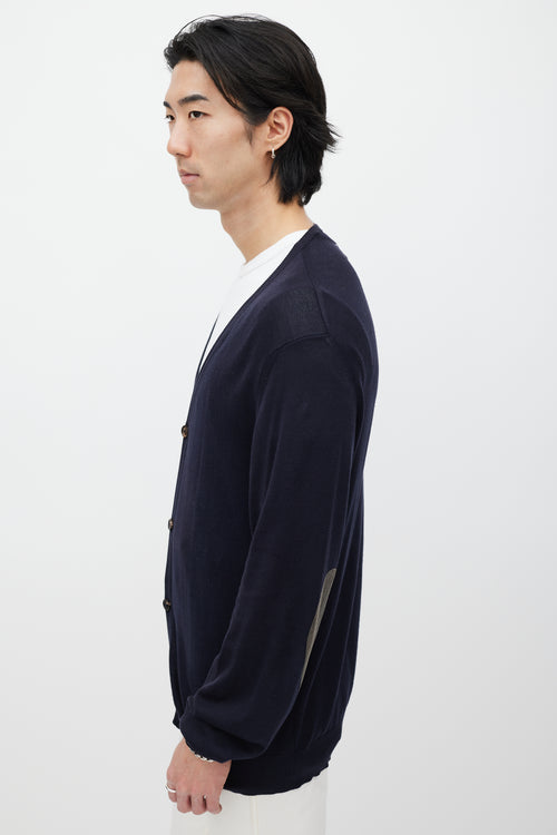 Maison Margiela Navy & Grey Knit Cardigan