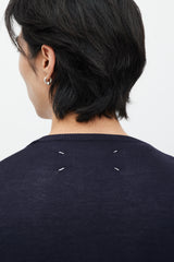 Maison Margiela Navy & Grey Knit Cardigan