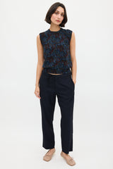 Maison Margiela Blue & Multicolour Dyed Wool Vest
