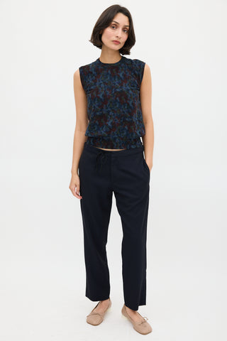 Maison Margiela Blue & Multicolour Dyed Wool Vest