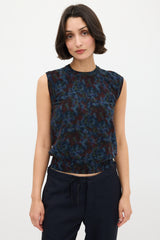 Maison Margiela Blue & Multicolour Dyed Wool Vest