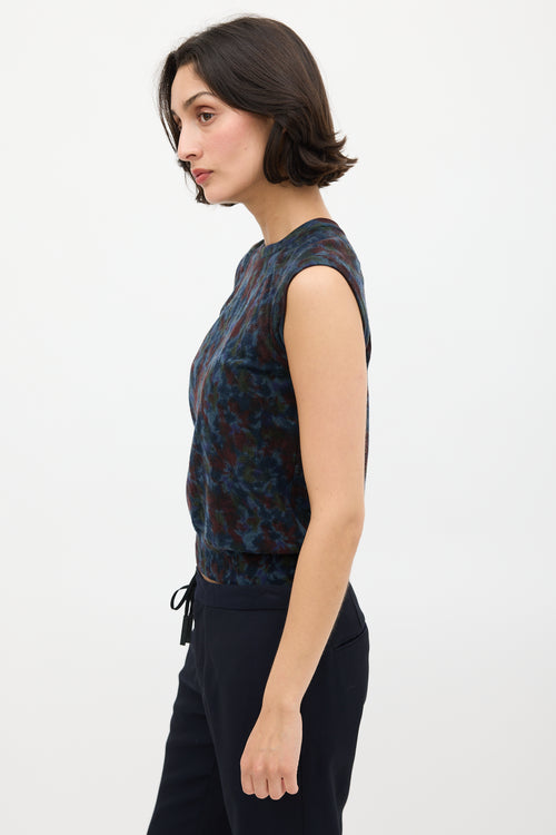 Maison Margiela Blue & Multicolour Dyed Wool Vest