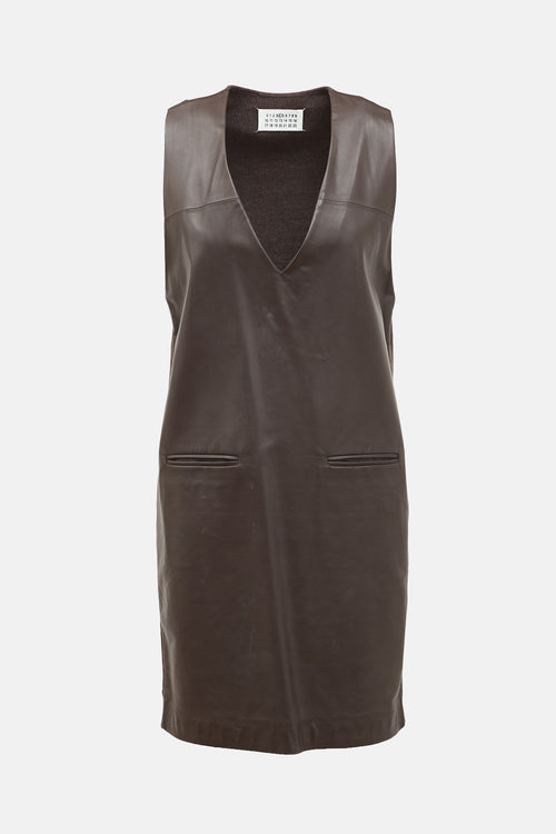 Maison Margiela Pre-Fall 2011 Leather & Knit Dress