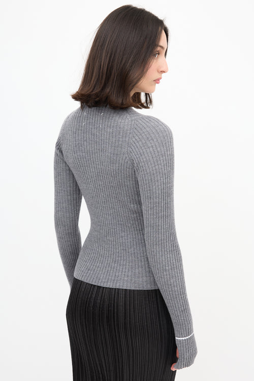 Maison Margiela Ribbed Knit Top