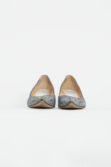 Maison Margiela Silver Glitter Pointed Toe Pump