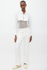 Maison Margiela Spring 2003 White Linen Inside Out Trouser
