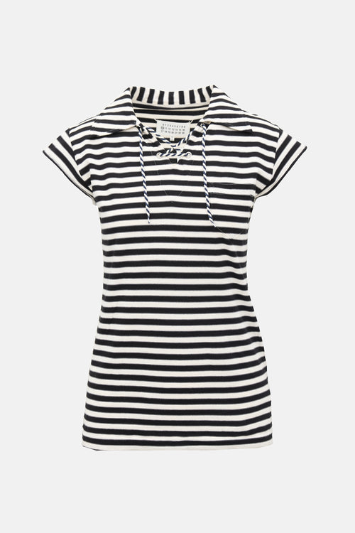Maison Margiela Striped Cap Sleeve Top