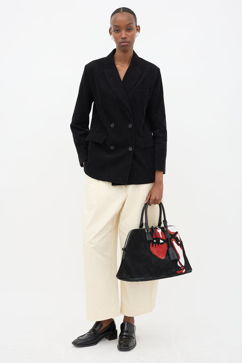 Maison Margiela Suede 5AC Face Bag