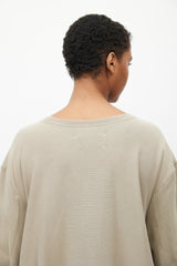 Maison Margiela Taupe Oberkampf Josephine Oversized Tie Sweater