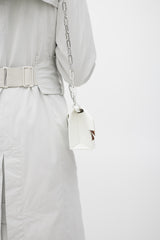 Maison Margiela White Patent Leather Snatched Classique Bag