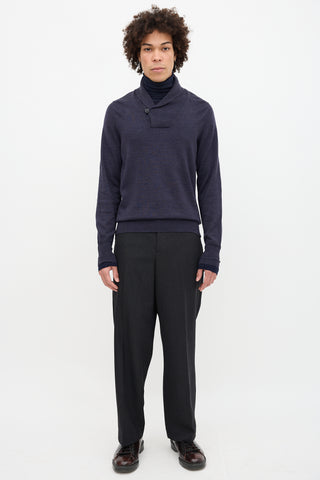 Maison Margiela Wool Shawl Collar Sweater