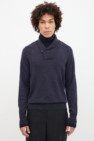 Maison Margiela Wool Shawl Collar Sweater