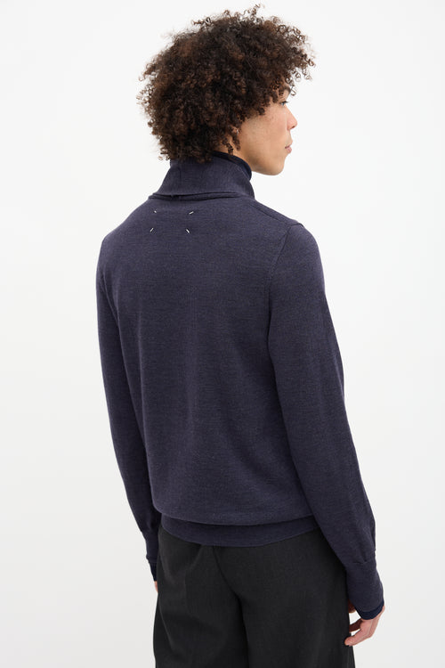 Maison Margiela Wool Shawl Collar Sweater