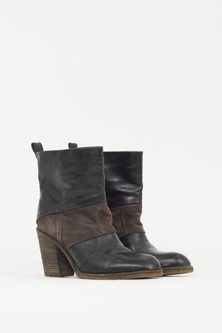Maison Margiela Black & Brown Leather Boot