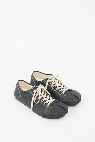 Maison Margiela Black & Cream Canvas Tabi Sneaker