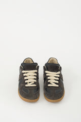 Maison Margiela Black Leather & Dark Grey Suede Replica Sneaker