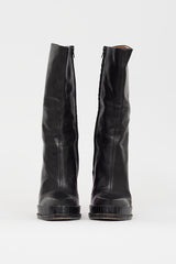 Maison Margiela Black & Purple Leather & Lucite Boot
