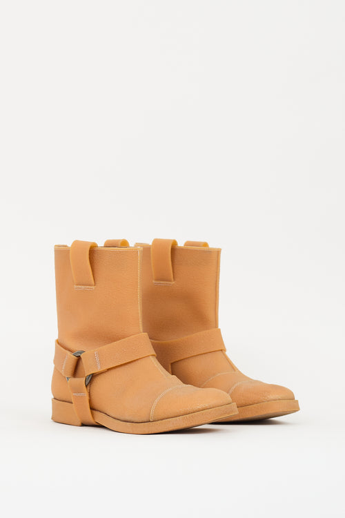 Maison Margiela Brown Rubber Harness Boot