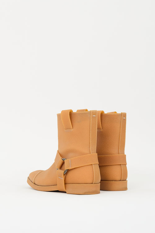 Maison Margiela Brown Rubber Harness Boot