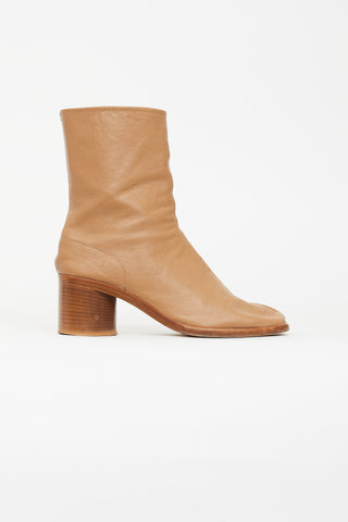 Maison Margiela Brown Leather Tabi Heel Boot