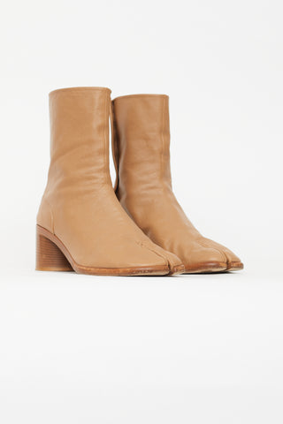 Maison Margiela Brown Leather Tabi Heel Boot