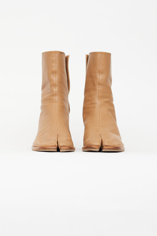 Maison Margiela Brown Leather Tabi Heel Boot