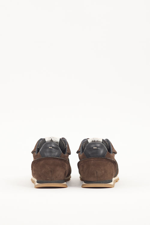 Maison Margiela Brown Suede Retro Runner Sneaker