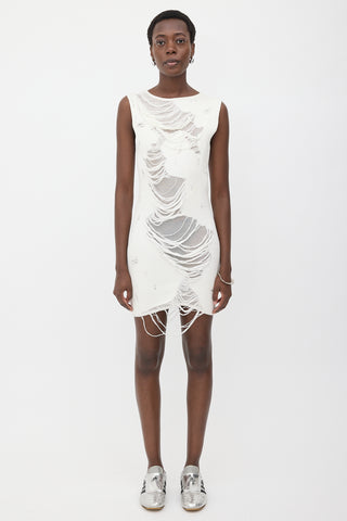 Maison Margiela Distressed Knit Dress