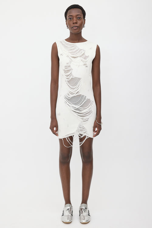 Maison Margiela Distressed Knit Dress