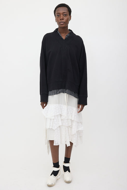 Maison Margiela Distressed Layered Sweatshirt