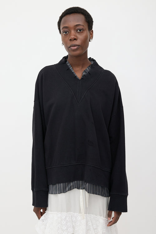 Maison Margiela Distressed Layered Sweatshirt