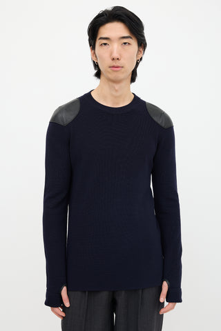 Maison Margiela FW 2015 Leather Panel Sweater