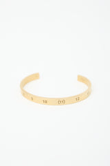 Maison Margiela Gold Plated Numerical Cuff Bracelet