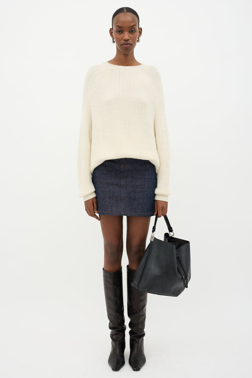 Maison Margiela Leather Large Offset Bucket Bag