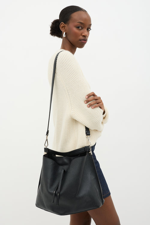 Maison Margiela Leather Large Offset Bucket Bag