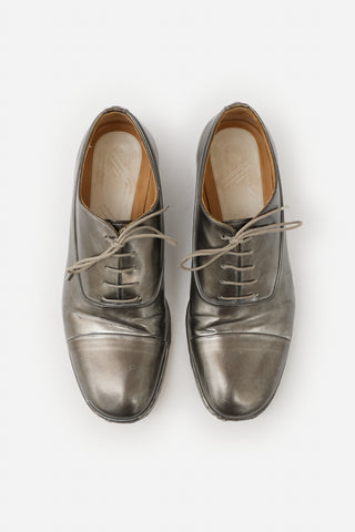Maison Margiela Metallic Leather Lace Up Loafer
