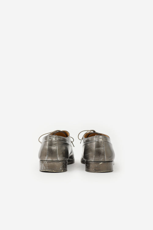 Maison Margiela Metallic Leather Lace Up Loafer