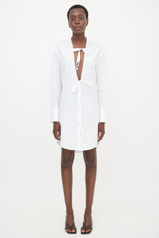 Maison Margiela Poplin Tie Shirt Dress