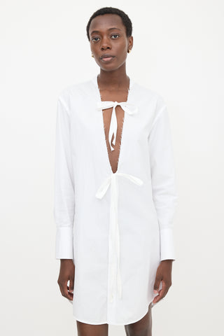Maison Margiela Poplin Tie Shirt Dress