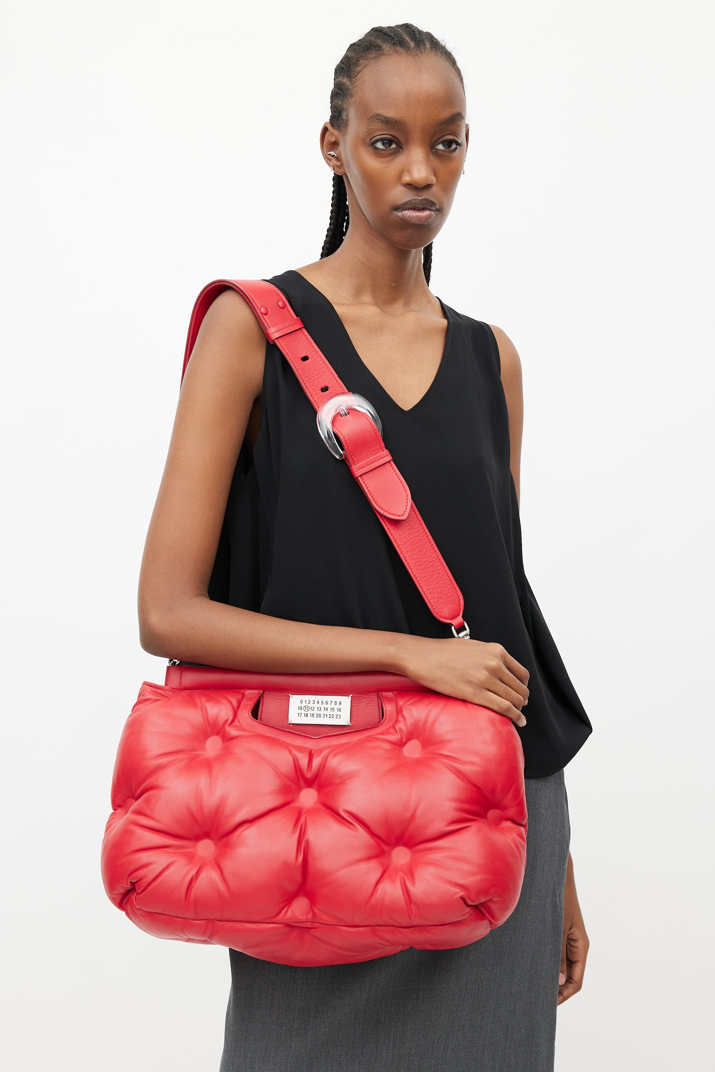Maison Margiela // Red Leather Glam Slam Crossbody Bag – VSP