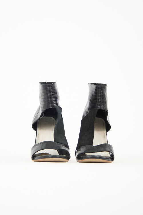 Maison Margiela Textured Leather Cutout Heel