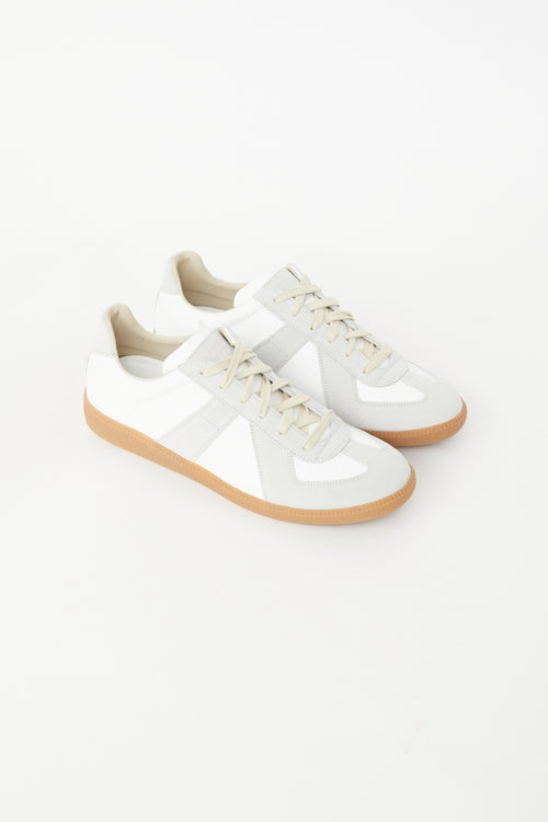 Maison Margiela White & Grey Leather Replica Sneaker