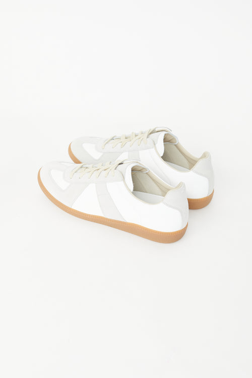 Maison Margiela White & Grey Leather Replica Sneaker