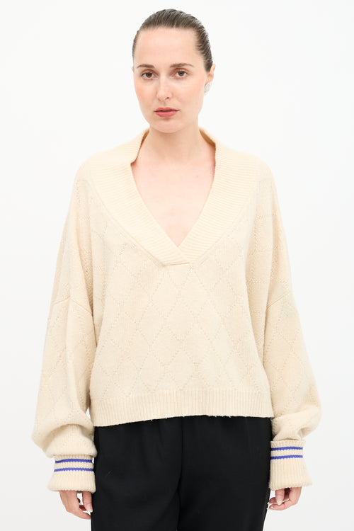 Maison Margiela Wool Oversized Cropped Sweater