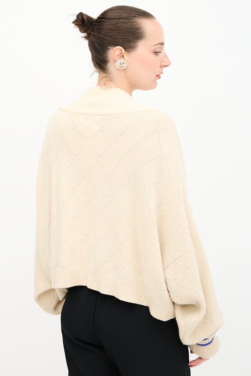 Maison Margiela Wool Oversized Cropped Sweater