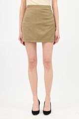 Maison Margiela Wool & Silk Pinstripe Skirt